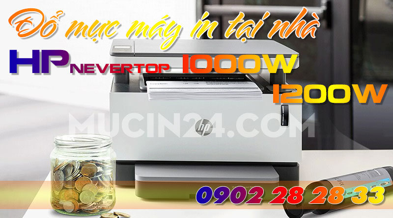 do muc may in hp neverstop 1000w 1200w